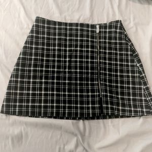 Zara | Tweed Plaid Mini Skirt